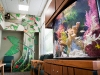colorful well waiting area